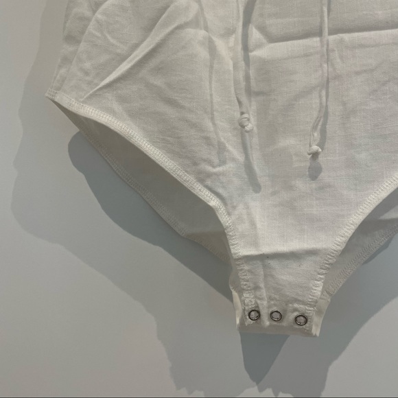 Style Addict White Lace Up Bodysuit - Picture 3 of 4